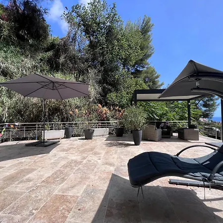 The White House Beausoleil- Monaco Border Waterfall & View Of Sea And Monaco *